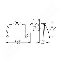Grohe Essentials - Porte-papier toilette, graphite foncé 40367A01