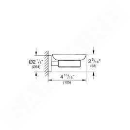 Grohe Essentials - Porte-savon avec avec support, nickel brossé 40444EN1