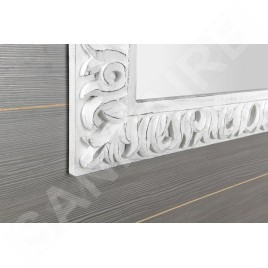 Sapho Miroirs - Miroir Zeegreas dans un cadre, 900x900 mm, blanc IN395