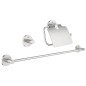 Grohe Essentials - Ensemble d'accessoires pour salle de bains, 3 en 1, supersteel 40775DC1 Grohe Essentials - Ensemble d'accessoires pour salle de bains, 3 en 1, supersteel 40775DC1