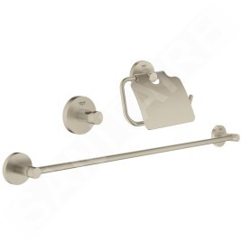 Grohe Essentials - Set d'accessoires de salle de bains 3 en 1, nickel brossé 40775EN1