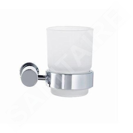 Duravit D-Code - Porte-verre avec support, droite, verre mat/chrome 0099201000
