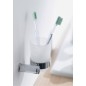Duravit D-Code - Porte-verre avec support, droite, verre mat/chrome 0099201000