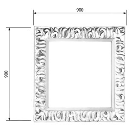 Sapho Miroirs - Miroir Zeegreas dans un cadre, 900x900 mm, doré IN416