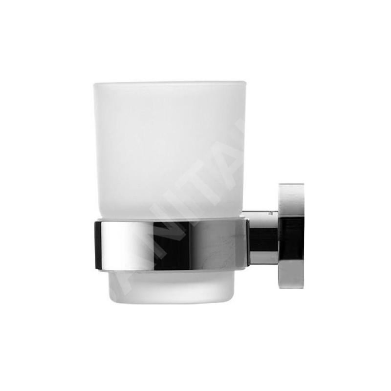 Duravit D-Code - Porte-verre avec support, gauche, verre mat/chrome 0099191000