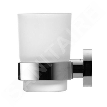 Duravit D-Code - Porte-verre avec support, gauche, verre mat/chrome 0099191000