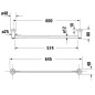 Duravit D-Code - Porte-serviettes, longueur 600 mm, chrome 0099241000