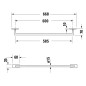 Duravit Karree - Porte-serviettes, longueur 600 mm, chrome 0099591000