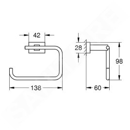 Grohe Essentials Cube - Porte-rouleaux, supersteel 40507DC1