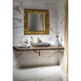 Sapho Miroirs - Miroir Zeegreas dans un cadre, 900x900 mm, doré IN416