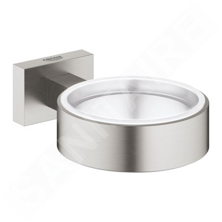 Grohe Essentials Cube - Porte-verre/savon, supersteel 40508DC1
