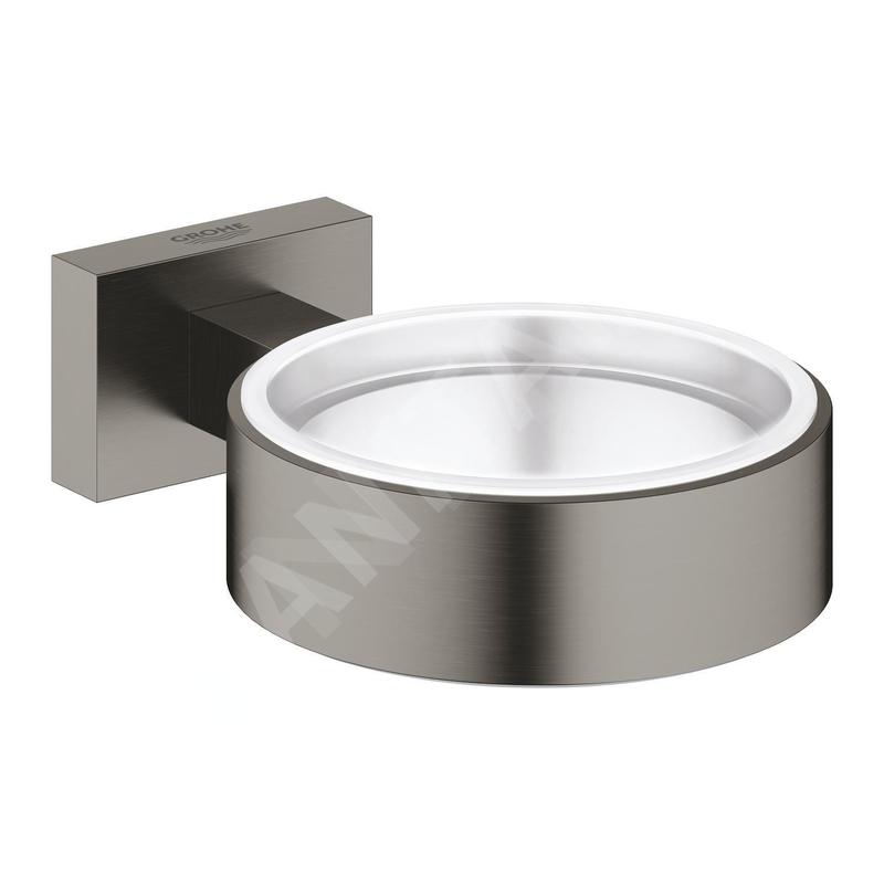 Grohe Essentials Cube - Porte-verre/savon, Hard Graphite brossé 40508AL1