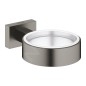 Grohe Essentials Cube - Porte-verre/savon, Hard Graphite brossé 40508AL1