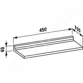 Laufen Kartell - Etagère murale, mandarine H3853300820001