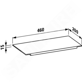 Laufen Kartell - Etagère, longueur 535 mm, transparent H3853310840001