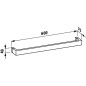 Laufen Kartell - Porte-serviettes 600 mm, chrome/mandarine H3813320820001