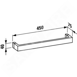 Laufen Kartell - Porte-serviettes, 450 mm, chrome/ambre H3813310810001