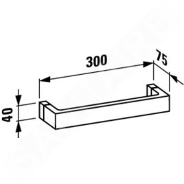 Laufen Kartell - Porte-serviettes, 300 mm, chrome/fumée H3813300850001