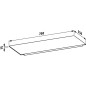 Laufen Kartell - Etagère, longueur 825 mm, transparent H3853320840001