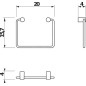 Jika Basic - Porte-serviettes, 200 mm, chrome H3813A40044001