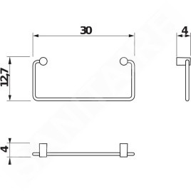 Jika Basic - Porte-serviettes, 300 mm, chrome H3813A40040001