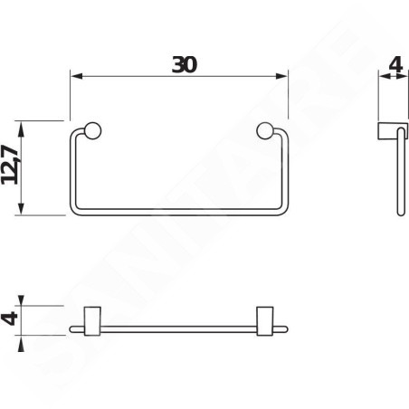 Jika Basic - Porte-serviettes, 300 mm, chrome H3813A40040001
