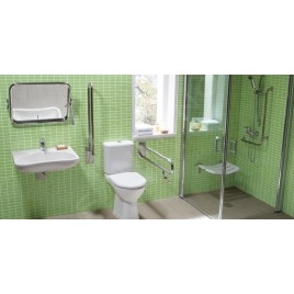 Jika Universum - Barre d’appui pour la douche, 750x450 mm, droite, blanc H3897220000001