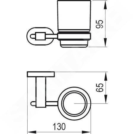 Ravak Chrome - Porte-verre, chrome / verre X07P188