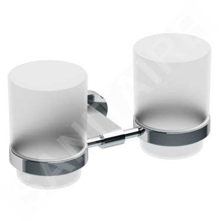 Ravak Chrome - Porte-verre double, chrome / verre X07P189