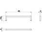 Jika Basic - Porte-serviettes, longueur 410 mm, chrome H3813A10040001