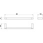 Jika Pure - Porte-serviettes, longueur 400 mm, chrome H3813B10040001