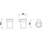 Jika Pure - Verre avec support, chrome/verre dépoli H3823B10040001