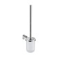 Jika Basic - Brosse WC avec support mural, chrome/verre dépoli H3843A10040001