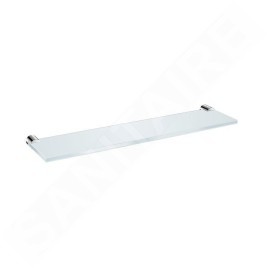 Jika Basic - Étagère en verre 400 mm, chrome/verre dépoli H3853A10040001