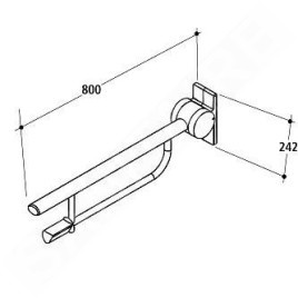 Ideal Standard Contour 21 - Barre d’appui à rabattement, blanc S6360AC