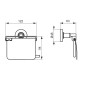 Ideal Standard IOM - Porte-papier de toilette avec couvercle, chrome A9127AA