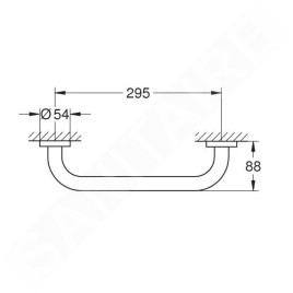 Grohe Essentials - Barre d'appui, graphite foncé 40421A01