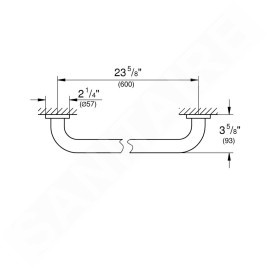 Grohe Essentials - Poignée de bain, supersteel 40794DC1