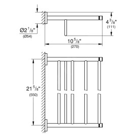 Grohe Essentials - Porte-serviette multi-barres, supersteel 40800DC1