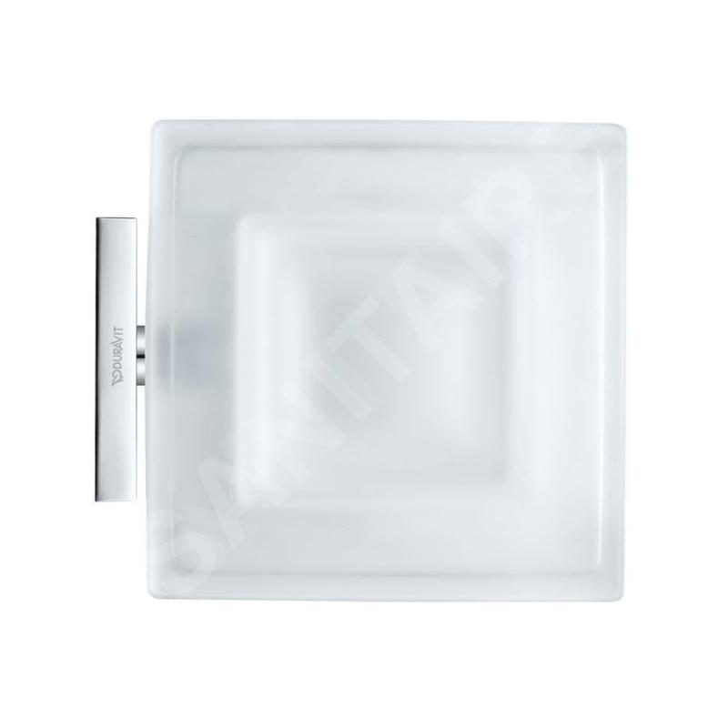 Duravit Karree - Porte-savon avec support, chrome/verre dépoli 0099521000