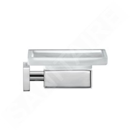 Duravit Karree - Porte-savon avec support, chrome/verre dépoli 0099521000
