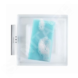 Duravit Karree - Porte-savon avec support, chrome/verre dépoli 0099521000