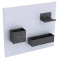 Geberit Accessoires - Tableau magnétique avec compartiments, 449x388 mm, blanc mat / lave mat 500.649.01.2