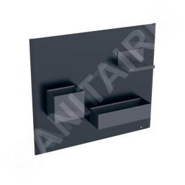 Geberit Accessoires - Tableau magnétique avec compartiments, 449x388 mm, noir mat / lave mat 500.649.16.1