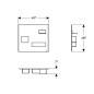 Geberit Accessoires - Tableau magnétique avec compartiments, 449x388 mm, noir mat / lave mat 500.649.16.1