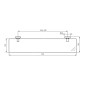 Ideal Standard IOM - Étagère, longueur 520 mm, noir / verre satiné A9124XG