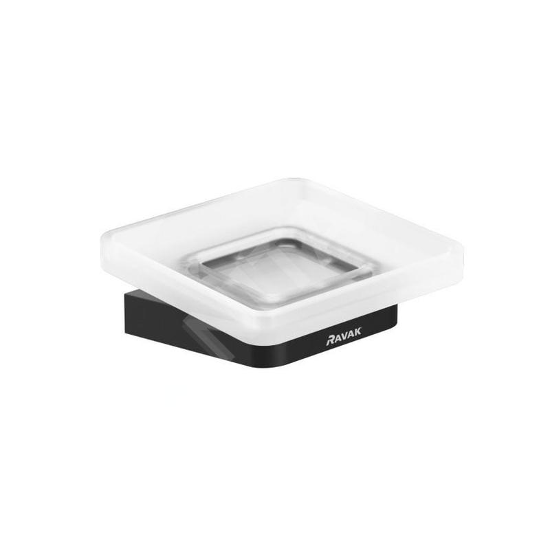 Ravak 10° - Porte-savon, noir / verre X07P556