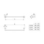 Ideal Standard IOM Square - Porte-serviettes, longueur de 600 mm, chrome E2197AA