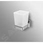 Ideal Standard IOM Square - Gobelet pour brosse à dents et dentifrice avec support, verre mat / chrome E2204AA