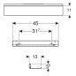Geberit Accessoires - Étagère 450x130 mm, blanc mat 502.326.01.3